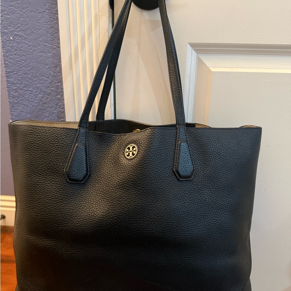Tory Burch Navy Leather Tote